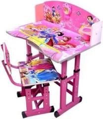 Pnasgl Kids Study Table Baby Desk with Comfortable Seat &High Backrest Metal Desk Chair Metal Chair