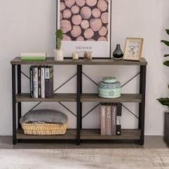 Priti Console Table for Living Room, 3 Tier Industrial Sofa Table Engineered Wood Console Table