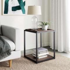 Priti Modern Industrial Accent End or Side Table with Tray Engineered Wood End Table