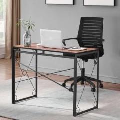 Priti Writing Computer Folding Desk/Sturdy Steel Laptop Table for Home Office Work Engineered Wood Study Table