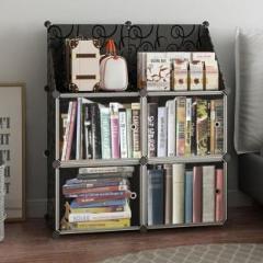 Pyxbe 4 Layer Simple Bookshelf/Multipurpose Rack/Children Bookcases/ Open Book Shelf Metal Open Book Shelf