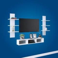 Qbistaro Big TV Cabinet Unit White Engineered Wood TV Entertainment Unit