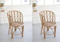Rainbow Antique Bamboo cane chair with cushion Cane Dining Chair