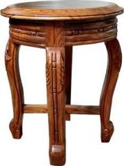 Raj Handicraft Hand Carved sheesham wood Round Stool Solid Wood Bedside Table