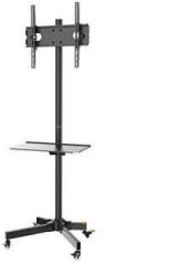 Rife Mobile TV Cart for LCD LED Plasma Flat Screen Panel Trolley Floor Stand with Locking Wheels | Fits 23 inch to 55 inch Metal TV Entertainment Unit