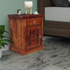 Roofwood Sheesham Wood Bedside End Table with Drawer Storage Night Stand Table for Bedroom Sofa Side Table Solid Wood Bedside Table
