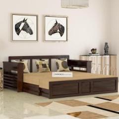 Saamenia Furnitures Solid Wood Sheesham Wood 3 Seater Sofa Cum Double Bed For Living, Guest Room Double Solid Wood Sofa Bed