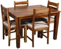 Saffron Art Norman Sheesham Solid Wood 4 Seater Dining Set