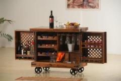 Saraf Furniture Jali Bar Tully Solid Wood Bar Cabinet