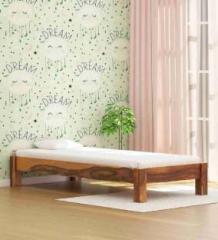 Sarswati Furniture Solid Wood Sheesham Wood Single Bed For Living Room, Bed Room Without Storage Solid Wood Single Bed