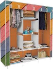 Sb07 Colorful Wood Print PP Collapsible Wardrobe