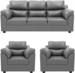 Sekar Lifestyle Comfort Series Leatherette 3 + 1 + 1 Grey Sofa Set