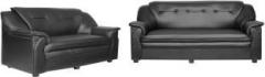 Sekar Lifestyle Home & Office Series Leatherette 3 + 2 Black Sofa Set