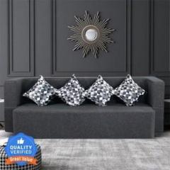 Seventh Heaven 4 Seater Sofa cum Bed 78x44x14 inch Jute Fabric with 4 Cushions, 2 Year Warranty Double Sofa Bed
