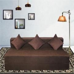 Seventh Heaven 6 6 Chenille Molfino Fabric Sofa cum Bed with 3 Cushions Double Sofa Bed