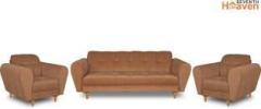 Seventh Heaven Milan 5 Seater Sofa Set, Chenille Molfino Fabric with 3 Year Warranty Fabric 3 + 1 + 1 Sofa Set