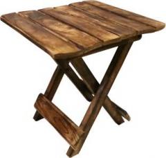 Shalimar India Wooden Stool For Living Room/Bedroom/Plants/Puja | Portable/Durable/Foldable & Multipurpose | Used as Showpiece & Decorative Purpose | Square Shaped | Made In India [Wooden City Saharanpur] | Engineered Wood Side Table