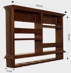 Shilpiwood Solid Wood Bar Cabinet