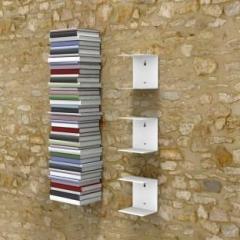 Shiok Decor Book Shelf Wall Mounted Invisible Book Shelves 3 Piece Per Pack with Screws Metal Open Book Shelf