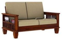 Shree Jeen Mata Enterprises Solid Wood Sheesham Wood 2 Seater Sofa For Living, Waiting Room/ Office Fabric 2 Seater Sofa