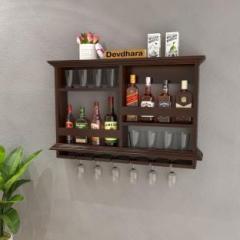 Silvercrafts sheesham wood wine rack for home Solid Wood Bar Cabinet