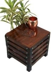 Smarts Collection Wooden Hand Crafted Corner Side Stool for Living Room and Office | Small Side Table for lamp, Books, Flower Pot, Plants or vase, showpieces 12X12X12 INCH Solid Wood Side Table