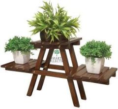 Smarts Collection Wooden Plant Stand for Balcony Living Room Indoor Outdoor Plant Stand Foldable Display Rack Storage Rack for Patio Garden Yard Solid Wood Side Table