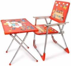 Soaring Kids Study & Play Wooden Adjustable Folding Printed Table and Chair Set for Girls and Boys Baby Solid Wood Activity Table Solid Wood Activity Table