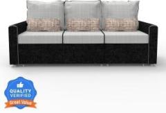 Sofame 3 Seater Double Solid Wood, Metal Pull Out Sofa Cum Bed