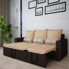 Sofame Ritz 3 Seater Double Solid Wood, Metal Pull Out Sofa Bed