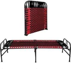 Southwhales Folding Bed Foldable Cot Single Home Camp Portable Metal Single Bed