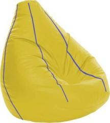 Spacex XXXL Punch Yellow with Blue Piping Teardrop Bean Bag With Bean Filling