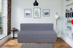 Springtek FoldingPerfect for Guests Jute Fabric 3 X 6 Feet 1 Seater Single Fold Out Sofa Cum Bed