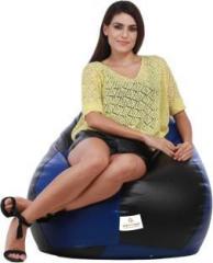 Star XXL Classic Black and Royal Blue Teardrop Bean Bag With Bean Filling