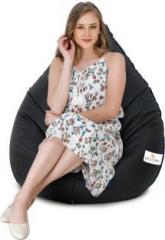 Star XXXL Classic Black with Royal Blue Piping Teardrop Bean Bag With Bean Filling
