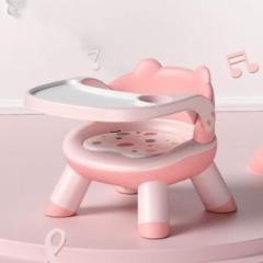 Staranddaisy Low Height Seating Chair for Toddlers and Kids with Detachable Food Tray Pink Plastic Chair