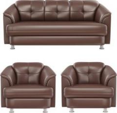Status MONTANA311SOFA Leatherette 3 + 1 + 1 BROWN Sofa Set