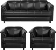 Status OFFICIA311SOFA Leatherette 3 + 1 + 1 BLACK Sofa Set