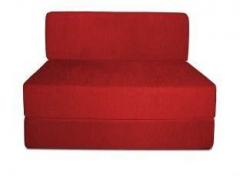 Style Crome 3x6 Feet One Seater Sofa Cum Bed Red Color Single Sofa Bed