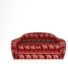 Style Crome Printed Two Seater Sofa Cum Bed Perfect for Guests Single Solid Wood Sofa Bed