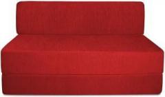 Style Crome Sofa Cum Bed 5x6 Feet Three Seater Red Color Single Sofa Bed