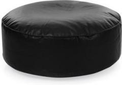 Style Homez Large Classic Round Floor Cushion L Size Black Color with Beans Bean Bag With Bean Filling