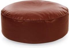 Style Homez Large Classic Round Floor Cushion L Size Tan Color with Beans Bean Bag With Bean Filling