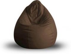 Style Homez XL Classic XL Size Brown Color with Beans Teardrop Bean Bag With Bean Filling