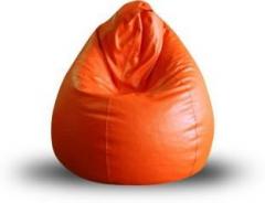 Style Homez XL Classic XL Size Orange Color with Beans Teardrop Bean Bag With Bean Filling