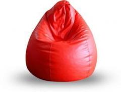 Style Homez XL Classic XL Size Red Color with Beans Teardrop Bean Bag With Bean Filling