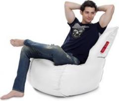 Style Homez XL Mambo XL Size Elegant White with Beans Lounger Bean Bag With Bean Filling