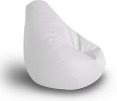 Style Homez XXL Classic XXL Size White Color with Beans Teardrop Bean Bag With Bean Filling