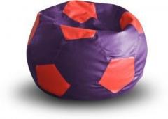 Style Homez XXL Football XXL Size Purple Red with Beans Bean Bag With Bean Filling