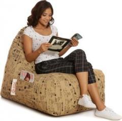 Style Homez XXL Hackey Cotton Canvas Abstract Printed Bean Bag Chair With Bean Filling